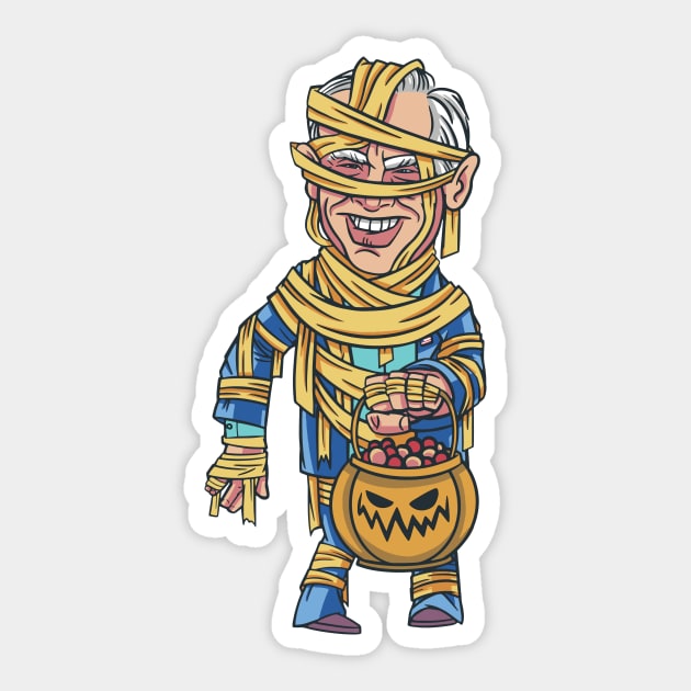 Mummy Joe Biden // Funny Trick or Treat Halloween Sticker by SLAG_Creative